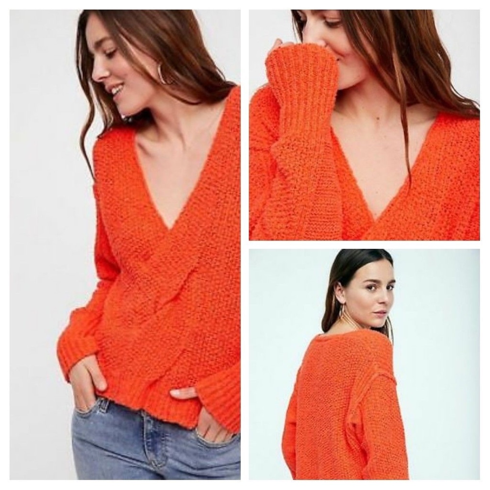 *SOLD*. Free People Coco V-neck Sweater - Picture 1 of 4